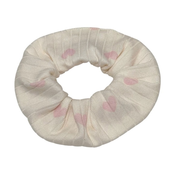 Laura Ashley Other - Laura Ashley Pink and Cream Heart Print Scrunchie